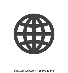 Global network icon. Website vector icon. Site flat sign design. Www symbol pictogram. Www icon