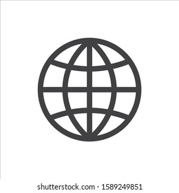 Global network icon. Website vector icon. Site flat sign design. 