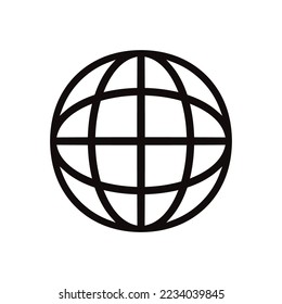 Global network icon. Website vector icon. Site flat sign design. Www symbol pictogram. Www icon