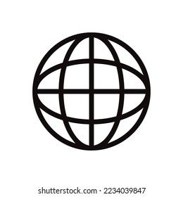 Global network icon. Website vector icon. Site flat sign design. Www symbol pictogram. Www icon