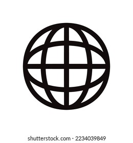 Global network icon. Website vector icon. Site flat sign design. Www symbol pictogram. Www icon