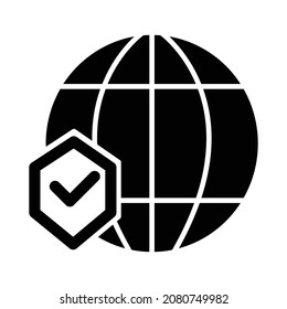 Icono de red global que puede modificar o editar fácilmente
