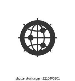 Símbolo vectores de iconos de red global para web infográfica