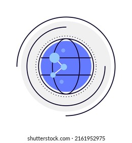 Global network. Internet connection. Modern flat icon. Vector file.
