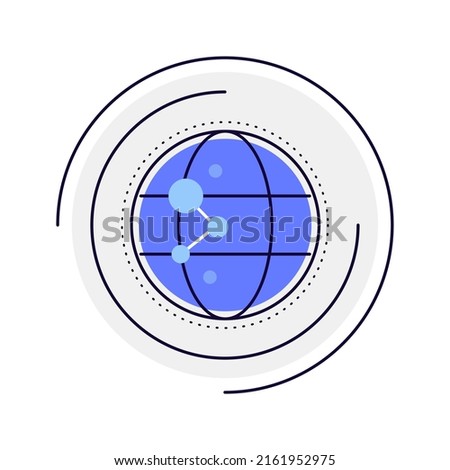 Global network. Internet connection. Modern flat icon. Vector file.
