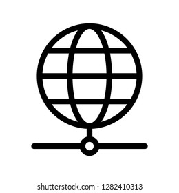 global network line icon