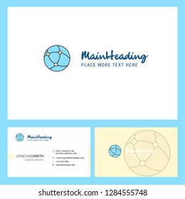 Global network  Logo design with Tagline & Front and Back Busienss Card Template. Vector Creative Design