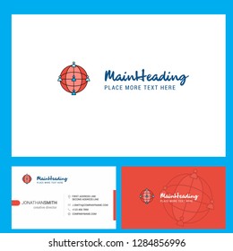 Global network  Logo design with Tagline & Front and Back Busienss Card Template. Vector Creative Design