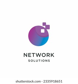 
Logotipo de red global | Logotipo de órbita | Logotipo de tecnología | Diseño de logotipos de software | Icono de símbolo del vector de Internet