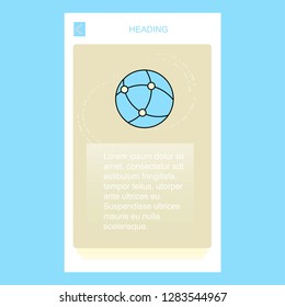 Global network  mobile vertical banner design design. Vector