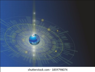 Global network modern creative telecommunication and internet connection. Concept of  wireless digital connection and internet of things future.