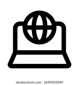 Red global — Icono de contorno moderno con diseño creativo para conexión e Internet