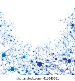 Global Network On Background - Vector Illustration, Graphic Design Useful For Your Design