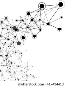 Global Network On Background - Vector Illustration, Graphic Design Useful For Your Design