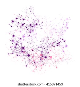 Global Network On White Background - Vector Illustration, Graphic Design Useful For Your Design