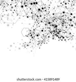 Global Network On White Background - Vector Illustration, Graphic Design Useful For Your Design