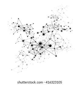 Global Network On White Background - Vector Illustration, Graphic Design Useful For Your Design
