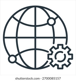 Vektorgrafik des globalen Netzwerkgliederung-Symbols