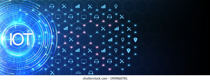 Global network security, Internet of things (IOT), devices and connectivity concepts on a network, cloud at center. digital circuit board above the planet Earth.