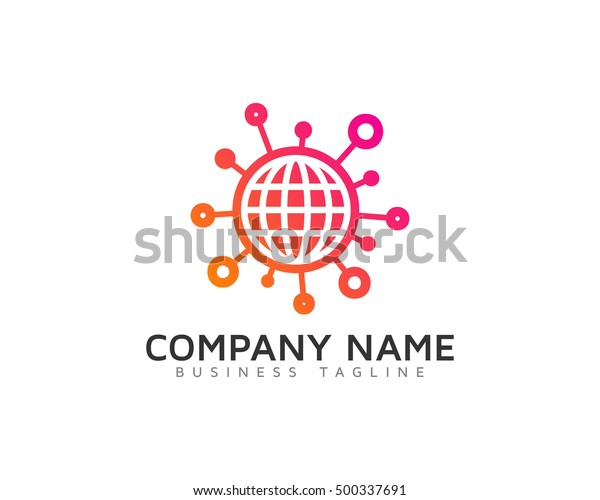 Global Network Share Logo Template Stock Vector Royalty Free 500337691