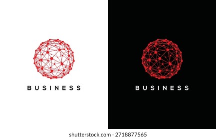 Logotipo de la esfera de la red global, conexión empresarial y Tecnología.
