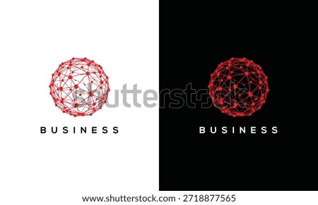 Global Network Sphere Logo , Business Connection and Technology.