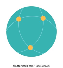 global network sphere on white background