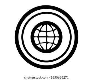 Símbolo de red global: icono de conectividad digital, archivo de Vector.