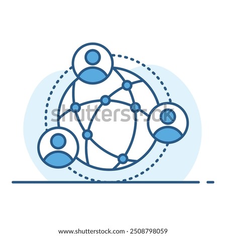 Global Network. Symbolizes interconnectedness and collaboration across global networks, ideal for representing worldwide communication