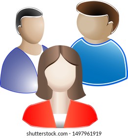Global network user group. Vector Icon.
