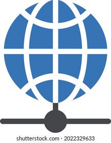 global network vector glyph colour icon