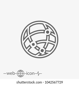 global network vector icon