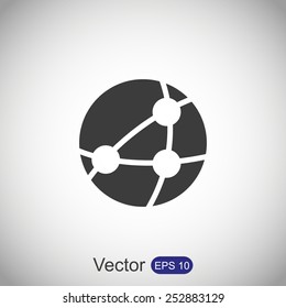 global network vector icon