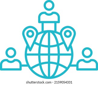 Global Network vector icon. Can be used for printing, mobile and web applications.