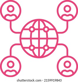 Global Network vector icon. Can be used for printing, mobile and web applications.