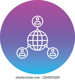 Global Network vector icon. Can be used for printing, mobile and web applications.