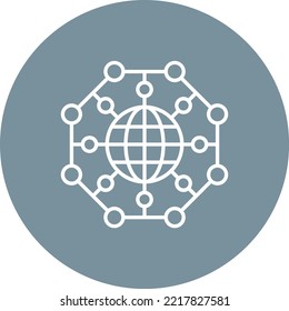Global Network vector icon. Can be used for printing, mobile and web applications.