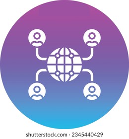 Icono de vector de red global. Se puede usar para imprimir, móviles y aplicaciones web.