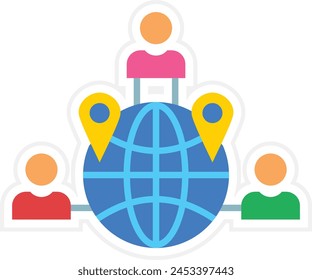 Global Network vector icon. Can be used for printing, mobile and web applications.