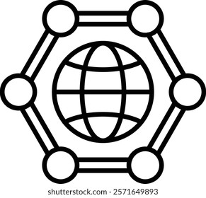 Global Network vector icon. Can be used for printing, mobile and web applications.