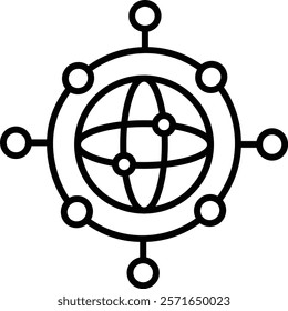 Global Network vector icon. Can be used for printing, mobile and web applications.