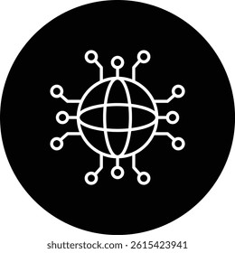 Global Network vector icon. Can be used for printing, mobile and web applications.