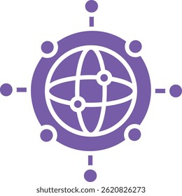 Ícone de vetor de Rede Global. Pode ser usado para impressão, aplicativos móveis e da Web.