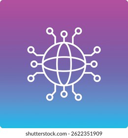 Global Network vector icon. Can be used for printing, mobile and web applications.