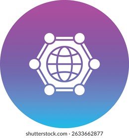 Ícone de vetor de Rede Global. Pode ser usado para impressão, aplicativos móveis e da Web.