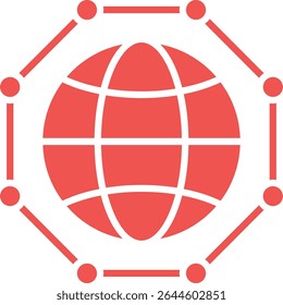 Global Network vector icon. Can be used for printing, mobile and web applications.