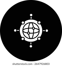 Vektorsymbol für das globale Netzwerk. Kann für Druck-, Mobil- und Web-Anwendungen verwendet werden.