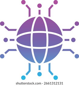 Global Network vector icon. Can be used for printing, mobile and web applications.