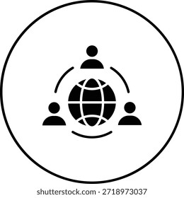Icono del Vector de la Red Global. Se puede utilizar para aplicaciones de impresión, móviles y de Web.