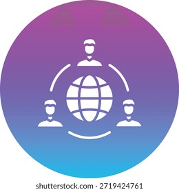 Icono del Vector de la Red Global. Se puede utilizar para aplicaciones de impresión, móviles y de Web.